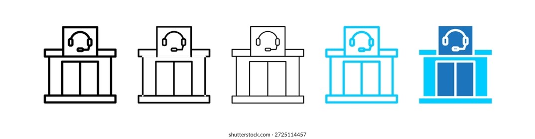 Ilustración de conjunto de iconos diferentes de asistencia