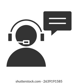Assistance Glyph Icon Element For Design