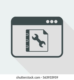 Assistance guide online - Vector flat icon