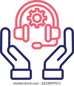 Assistance Icon Color Vector Illustration