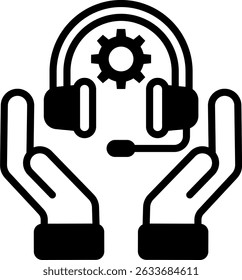 Icono de asistencia Ilustración vectorial mixta