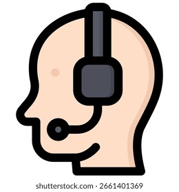 Icono de asistencia. Símbolo de icono de operador. Ilustración vectorial