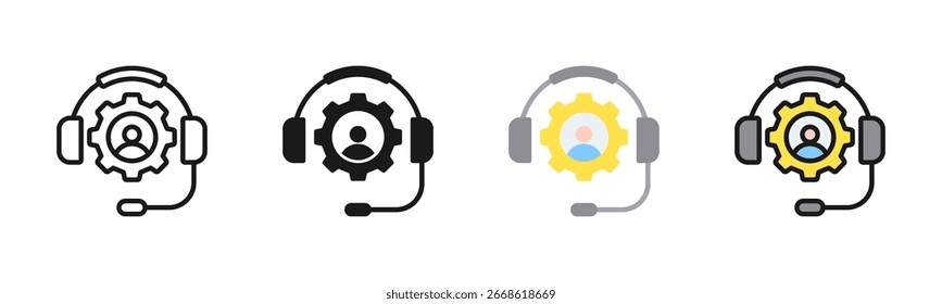Paquete de iconos de asistencia en varios estilos