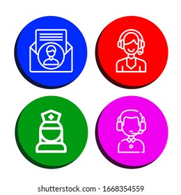 Symbol für Hilfe gesetzt. Sammlung von Kontakten, Support, Krankenversicherung, Kundenservice-Agenten-Symbolen