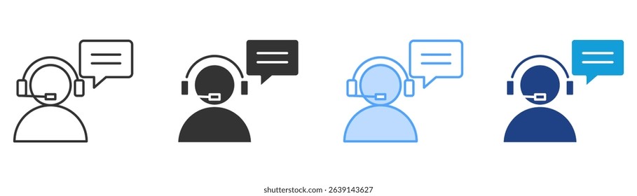 Assistance Icon Set Multiple Style Collection