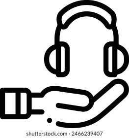 icono de asistencia. Diseño De Estilo Lineal Delgado Aislado Sobre Fondo Blanco