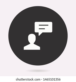 Assistance icon. Vector illustration isolated. Simple pictogram for graphic and web design.