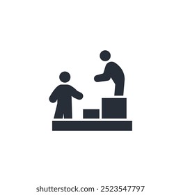 assistance icon. vector.Editable stroke.linear style sign for use web design,logo.Symbol illustration.