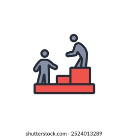 assistance icon. vector.Editable stroke.linear style sign for use web design,logo.Symbol illustration.