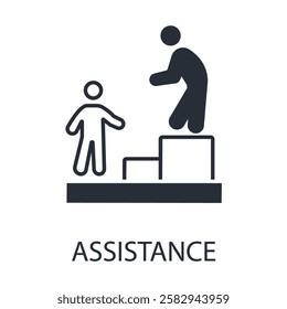 Assistance icon. vector.Editable stroke.linear style sign for use web design,logo.Symbol illustration.