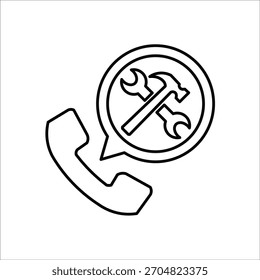 assistance icons. simple line vector