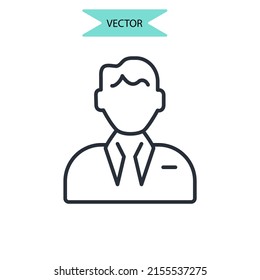 Assistance icons  symbol vector elements for infographic web
