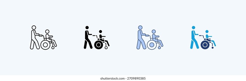 Vetor de Ilustração de Ícone Múltiplo de Assistência