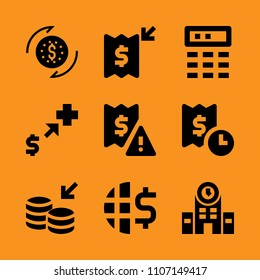 assistance, network, time and concept icon set. Vector illustration for web and design.