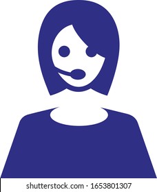 An assistance on a phone call. Vector Illustration.