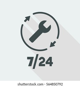 Assistance services 7/24 - Vector web icon
