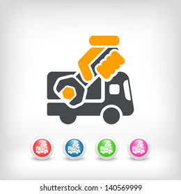 Assistance van concept icon