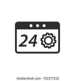 Assistance vector icon. Black illustration isolated on white background for graphic and web design.