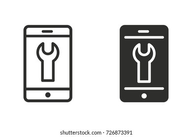 Assistance vector icon. Black illustration isolated on white background for graphic and web design.