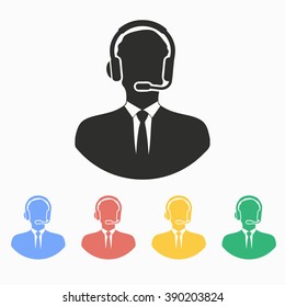 Assistance  vector icon. Illustration isolated on white  background for graphic and web design.