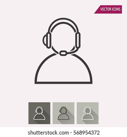 Assistance vector icon. Illustration isolated for graphic and web design.