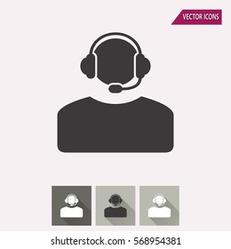 Assistance vector icon. Illustration isolated for graphic and web design.