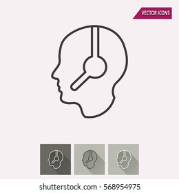 Assistance vector icon. Illustration isolated for graphic and web design.