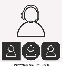 Assistance vector icon. Illustration isolated for graphic and web design.