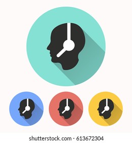Assistance vector icon. Illustration isolated for graphic and web design.