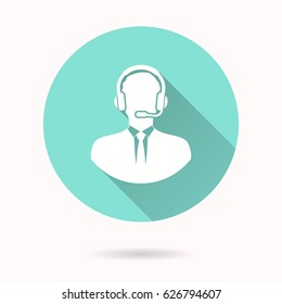 Assistance vector icon. Illustration isolated for graphic and web design.