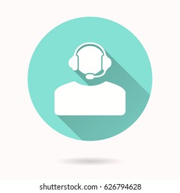 Assistance vector icon. Illustration isolated for graphic and web design.