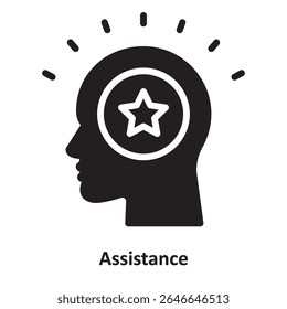Assistance Vector Icon which can easily modify or edit
