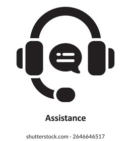 Assistance Vector Icon which can easily modify or edit
