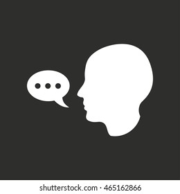 Assistance vector icon. White illustration isolated on black background for graphic and web design.