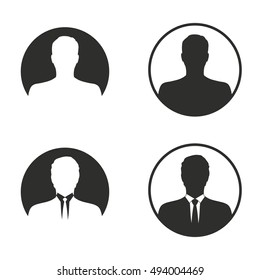 Assistance vector icons set. Black illustration isolated on white background for graphic and web design.