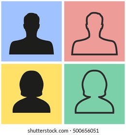 Assistance vector icons set. Illustration isolated for graphic and web design.
