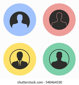 Assistance vector icons set. Illustration isolated for graphic and web design.
