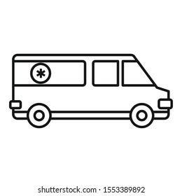 Assistant ambulance icon. Outline assistant ambulance vector icon for web design isolated on white background