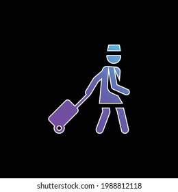 Assistant blue gradient vector icon