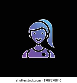 Assistant blue gradient vector icon