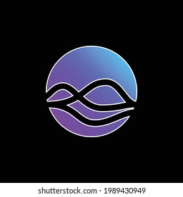 Assistant blue gradient vector icon