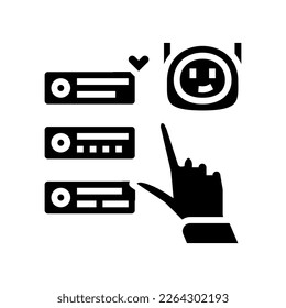 assistant chat bot glyph icon vector. assistant chat bot sign. isolated symbol illustration