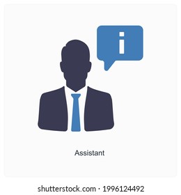 Assistant or Consultant Icon Concept 