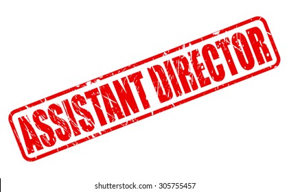 ASSISTANT DIRECTOR red stamp text on white