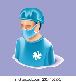 assistant doctor vector 2D  jamilega