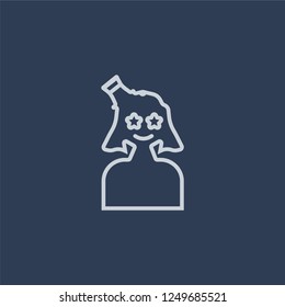 Assistant icon. Assistant linear design concept from Circus collection. Simple element vector illustration on dark blue background.