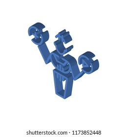 Assistant isometric left top view 3D icon