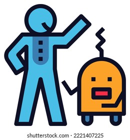 assistant modern concept ui ux icon for website, app, presentaion, flyer, brochure etc.