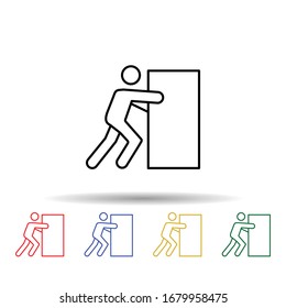 Assistant multi color icon. Simple thin line, outline vector of conceptual figures icons for ui and ux, website or mobile application