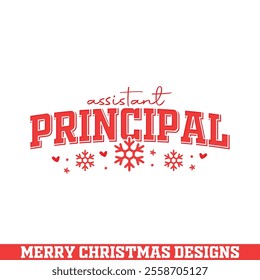 Assistant Principal Christmas decorative design, Merry Christmas designs